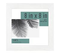 MCS Studio Gallery 8x8 Frame di immagini White Woodgrain Wall Hanging & Eventura per il display Tapletop Frame di foto quadrate per photospista e sta