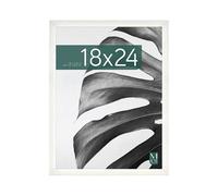 MCS Studio Gallery - Cornice portafoto in legno bianco, 45 x 61 cm, per foto, poster e stampe artistiche (confezione da 1)