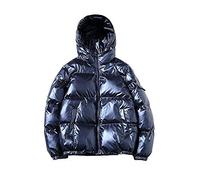 MCSZG Nuovo 2019 Piumino da Donna Invernale Argento Lucido/Nero/Oro/Blu Plus Size con Cappuccio Parka Outwear Piumini Imbottiti Donna 4XL 5XL
