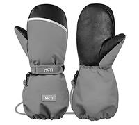 MCTi Guanti Sci Neve Bambini Muffole Pattinaggio Inverno Impermeabile Caldo Sherpa Fleece Ragazzi Ragazze