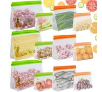 MCTNCT 12 Pezzi Sacchetti Riutilizzabili, Sacchetti Freezer Riutilizzabili, Sacchetti Alimenti, Sacchetti in Silicone Senza BPA, Sacchetti Sandwich, torba do zamrażania Gefrierbeutel wiederverwendbar