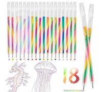 MCTNCT 18 Pezzi Penne Gel Colorate Penne Glitterate Colorate Penne Glitter Penne Colorate Glitter Penne Glitterate Album di ritagli Diario Disegno e scarabocchio Biglietti d'auguri Adulti