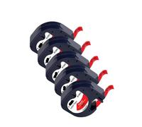 MCUXMVUMI 91201 nastro etichetta compatibile 5pcs 10pcs per etichetta LT100H Plastica stampante 91331 12267 91202 91200 12mm LT(5PK Black on Red)