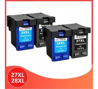 MCUXMVUMI Cartuccia di inchiostro da 28xl compatibile da 27xl per 27 28 per l'uso con Deskjet 3320 3325 3420 3535 3550 3650 3744(2Pk Black 2Pk Color)