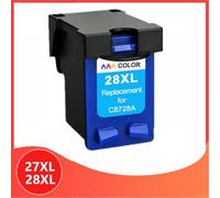 MCUXMVUMI Cartuccia di inchiostro da 28xl compatibile da 27xl per 27 28 per l'uso con Deskjet 3320 3325 3420 3535 3550 3650 3744(1Pk Color)