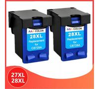 MCUXMVUMI Cartuccia di inchiostro da 28xl compatibile da 27xl per 27 28 per l'uso con Deskjet 3320 3325 3420 3535 3550 3650 3744(2Pk Color)