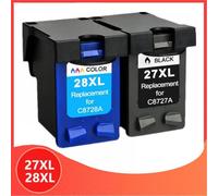 MCUXMVUMI Cartuccia di inchiostro da 28xl compatibile da 27xl per 27 28 per l'uso con Deskjet 3320 3325 3420 3535 3550 3650 3744(1Pk Black 1Pk Color)