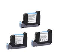 MCUXMVUMI Cartuccia d'inchiostro per codificatore batch ad asciugatura rapida 2588 JS12 da 12,7 mm compatibile con stampanti a getto d'inchiostro portatili da 12,7 mm(JS12-Black-3pcs)