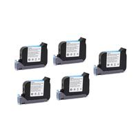 MCUXMVUMI Cartuccia d'inchiostro per codificatore batch ad asciugatura rapida 2588 JS12 da 12,7 mm compatibile con stampanti a getto d'inchiostro portatili da 12,7 mm(JS12-Black-5pcs)