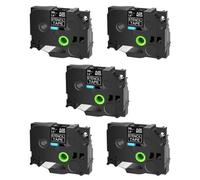MCUXMVUMI Confezione da 5 etichette stencil per incisione da 18-36 mm nero su trasparente compatibile con l'etichettatrice STe-141 STe151 161 PT-D450 D600(5PK 36mm)