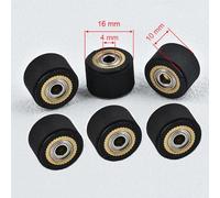 MCUXMVUMI Rolto di ruota a spinta a rulli da 3 pc compatibile con Mimaki Roland Charp graphtec CE5000 120 Liyu Plotter da taglio Cutter Cutter Rame in gomma(3pcs 4x10x16mm)