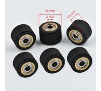 MCUXMVUMI Rolto di ruota a spinta a rulli da 3 pc compatibile con Mimaki Roland Charp graphtec CE5000 120 Liyu Plotter da taglio Cutter Cutter Rame in gomma(3pcs 4x10x14mm)