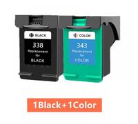 MCUXMVUMI Sostituzione della Cartuccia di Inchiostro Compatibile per 338 e 343 per Deskjet 460C 5740 6520 6540 6840 e Photosmart 8150(1Pk Black 1Pk Color)