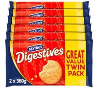McVitie's Digestives The Original Biscuits Twin Pack, 2 x 360 g (confezione | Deliziosi biscotti croccanti, senza glutine, adatti ai vegetariani, ottimi da inzuppare