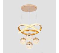 MCWYH Illuminazione a sospensione a LED in acrilico Sala da pranzo Lampada a sospensione con sfere in acrilico a 3 modalità colore, Illuminazione moderna nordica per isola cucina Camera da letto Foyer