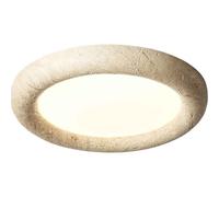 MCWYH Plafoniera retrò giapponese Soggiorno Lampada da soffitto rotonda a LED da incasso Plafoniera in pietra naturale in marmo Lampada da soffitto in fattoria per camera da letto Cucina Sala da pranz