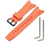 MCXGL Cinturino di ricambio compatibile con Gshock in resina per Casio GST-210 GST-W110 GST-W100 GST-S110 GST-S100 GST-B100 GST-S300, Fibbia arancione nera, 26mm, moderno