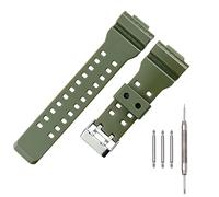 MCXGL - Cinturino di ricambio in resina, 16 mm, per orologio da uomo G-Shock ga110 ga100 ga120 gd100 g8900 16mm Verde militare brillante
