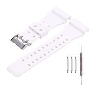 MCXGL - Cinturino di ricambio in resina per orologio da uomo Casio g Shock GA110 GA100 GD120 GD100 g8900 16mm Bianco opaco