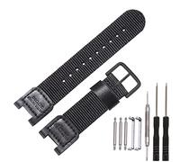 MCXGL Cinturino di ricambio in tessuto/pelle per Casio SGW-100 GW-3000B GW-3500B PAS-400B Twin Sensor Accessori per orologio sportivo da uomo cinturino in nylon nero