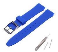 MCXGL Cinturino di ricambio per Swatch cinturino in gomma siliconica resistente al sudore con fibbia in acciaio inossidabile 19 mm blu