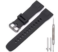MCXGL Cinturino impermeabile in silicone compatibile con Casio Protrek PRG-650Y 600 PRW6600 Cinturino di ricambio sportivo da uomo 24 mm Cinturino di ricambio a sgancio rapido (fibbia nera nera)