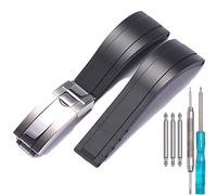 MCXGL Cinturino in gomma compatibile con Yacht Master Oysterflex Submariner GMT Daytona, cinturino impermeabile da 20 mm, accessorio per orologio, 20mm, Gomma, Quarzo creato