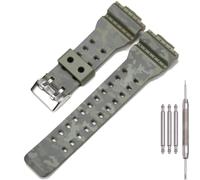 MCXGL Cinturino in resina da 16 mm compatibile con Casio ga110 ga100 ga120 gd100 g8900 cinturino di ricambio da uomo in gomma, 16mm, Resina