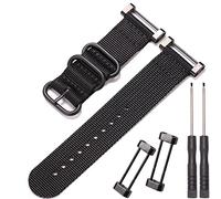 MCXGL Cinturino per Suunto Core 24mm Cinturino di Ricambio in nylon militare Accessori per Orologi, colore: Nero 24mm Cintura corta