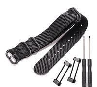 MCXGL Cinturino per Suunto Core Nylon Cinturino di Ricambio 24mm Cinturino da Polso per Uomini Include Adattatore Iugs 24mm nero