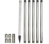 MCYTFBNG Kit per la Perforazione di Pozzi - Kit per pozzo a infissione | Kit per pozzi d'acqua，Punta di infissione in acciaio inox da 1-1/4" per terreni morbidi, calibro 60(5+1(6M)kit)