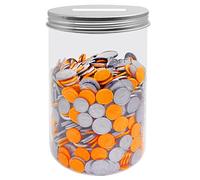 Mczcent Salvadanaio Trasparente, Salvadanaii Grandi per Tutte Monete in Euro, Salvadanai Salvadanaio Grande di Plastica Big Money Coin Piggy Bank Tip Jar Box per Bambini Adulti Adolescenti, XL