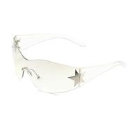 MCZTO Donne e uomini per occhiali da sole alla moda occhiali da sole UV blocco UV400 ciclismo guida pesca imballaggio squisito, Bianco/Mercurio, 1