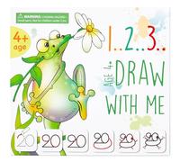 MD CREATIVE 123 Draw With Me Learn How to Draw Animals Step by Step - Regalo di compleanno per bambini in età prescolare e bambini 3 4 5 numeri 0-20