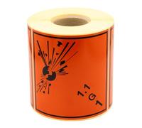 MD Labels 500 adesivi per merci pericolose classe 1.1 G 1, sostanze esplosive, pericolose esplosive