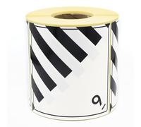MD Labels 500 etichette pericolose classe 9 - Miscellaneous Varie sostanze e oggetti pericolosi - 100 x 100 mm carta bianco/nero autoadesivo
