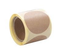 MD Labels Etichette adesivi kraft rotondi marroni naturali lisci 47 mm 100 pezzi - etichette a punti - etichette adesive autoadesive - etichette regalo