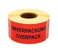 MD Labels Etichette di avvertimento su rotolo 100 x 50 mm - 500 etichette per imballaggio esterno - Istruzioni per la spedizione