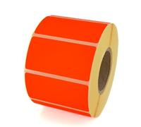 MD Labels Etichette rosse fluo 60 x 30 mm, 1000 pezzi su rotolo, autoadesive e scrivibili, per ufficio, magazzino e organizzazione