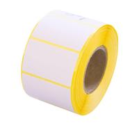 MD Labels Etichette termiche bianche su rotolo 50 x 30 mm 1000 pezzi - manica 40 mm - permanentemente adesive, per codici a barre, etichette termiche