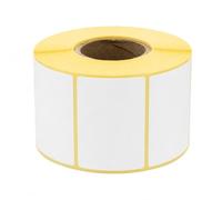 MD Labels Etichette termiche bianche su rotolo 50 x 40 mm 1000 pezzi- permanente, per codice a barre, etichette adesive bianche per scrivere