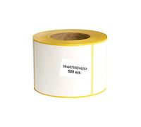 MD Labels Etichette termiche bianche su rotolo - 58 x 60 mm - 500 pezzi - manica 40 mm - permanentemente adesive, per codici a barre, etichette termiche