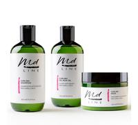 Md LINE Prodotti Per Capelli Ricci Kit Trattamento Professionale Anticrespo e Definizione - Shampoo + Maschera + Oil Non Oil, Ricci Perfetti Senza Solfati Siliconi e Parabeni, Set Curly Hair Products