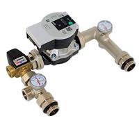 MD technic Gruppo pompa per riscaldamento a pavimento - con miscelatore a tre vie 1" ESBE VTA322 Kvs 3,4 - Pompa Wilo Yonos Para RS 25/6 adatta fino a 180 m2 - Set di regolazione a valore fisso