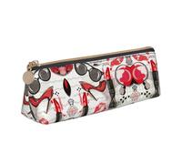 MDATT Astuccio multifunzionale in pelle con grande design triangolare, per cosmetici, profumi, arte, bianco, Taglia unica, Astuccio per trucchi