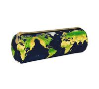 MDATT Astuccio multiuso per penne e matite con mappa del mondo, per studenti delle scuole superiori, bianco, Taglia unica, Organizer per borse