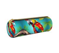 MDATT Astuccio multiuso per penne e matite, con pappagalli sull'albero, per studenti delle scuole superiori, bianco, Taglia unica, Organizer per borse