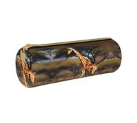 MDATT Astuccio multiuso per penne e matite, motivo giraffa africana, per studenti delle scuole superiori, bianco, Taglia unica, Organizer per borse