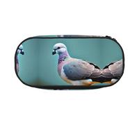 MDATT Astuccio per 4 matite grandi, con motivo piccione dei cartoni animati, organizer morbido con cerniera, astuccio portatile per adulti, Nero , Taglia unica, Organizer per borse