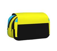 MDATT Astuccio per matite con stampa bandiera del Sultanato del Burongan per adulti, custodia resistente per il trasporto della penna, Nero , Taglia unica, Organizer per borse
